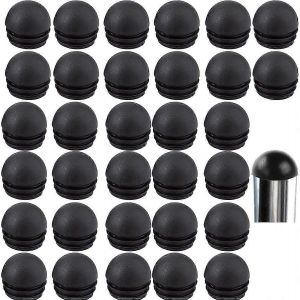 Capuchon De Tube De Chaise Ronde Noire Capuchon D'entrée Rond Pour Pied De Chaise En Caoutchouc Capuchon De Jambe De Chaise Protection De Jambe De Chaise 32 Pièces (22mm) - Neuf