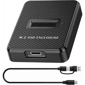 Station D'Accueil M.2 Nvme Et Sata Vers Usb C, Adaptateur M.2 Vers Usb C, Lecteur De Carte Ssd Externe 10 Gbit/S, Compatible Avec Cl&eacute; M, Cl&eacute; B+M, Pour Ssd 2280 2260 2242 2230 - Neuf