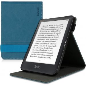 &Eacute;tui Pour Liseuse &Eacute;lectronique Compatible Avec Kobo Clara Hd-&Eacute;tui Housse Rabat Liseuse Simili Cuir P&eacute;trole - Neuf