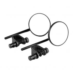 R&eacute;troviseur r&eacute;troviseur modifi&eacute; r&eacute;fl&eacute;chissant de forme ronde vintage pour moto (noir) - Neuf