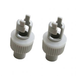 Adaptateur De Pompe De Bateau Gonflable 2 Pieces, Connecteur De Pompe De Piscine Pour Kayak, Bateau A Rames, Tuyau De Valve D'air En Plastique Pvc Blanc - Neuf