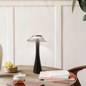 Lampe De Table Design Rechargeable Lampe À Poser Led Tactile - Dimmable Titane Lampe De Chevet Usb 3w Lampe De Bureau Sans Fil Avec Batterie Et Abat-Jour Pour Chambre Salon Et Bureau - Neuf
