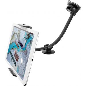 Car Phone Holder, 360 Ipad Dashboard/Windshield Holder For Car, Phone Holder With Suction Cup, Compatible With Ipad, Iphone, Samsung And Devices From 4 To 11 Inches - Neuf