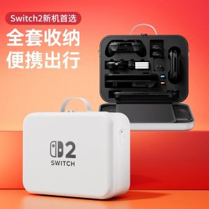 Grand Étui De Rangement Tout-En-Un Pour Switch 2025, 2, Accessoires Mario, Sac À Main De Transport Rigide Pour Switch 2, Coque Eva Étanche,Single Pro White - Neuf