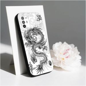 TRAHOO-Compatible avec Oppo A94 5G/Oppo Reno 5Z &Eacute;tui Souple TPU Anti-Choc Dessin Dragon - Neuf