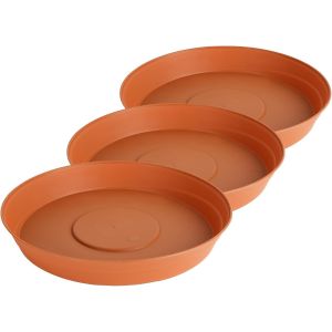 Soucoupe Pour Plantes Plastique Plateaux Pot De Felurs Et Plantes Gd-0023 (3 Pièces Terracotta,¿ 34cm H 5cm) - Neuf