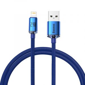 C&acirc;ble USB Baseus pour iPhone 14 13 12 Pro Max X XR XS 8 7 6s 6 iPad chargeur de charge de donn&eacute;es rapide cordon USB c&acirc;bles de t&eacute;l&eacute;phone portable-1.2m-Blue - Neuf