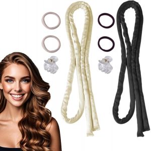 Kal-Pcs Heatless Hair Curlers, Ensemble De Bigoudis Sans Chaleur, Boudin Cheveux Boucle Sans Chaleur, Fer À Friser Doux Endormi, Bandeau Satin Pour Boucles Pendant Le Sommeil - Neuf