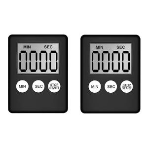Minuterie De Cuisine Numérique, Minuterie, Minuterie D¿Oeuf, Adapté Au Travail, Minuterie De Sport, Jeu, Minuterie De Cuisson, Pack De 2 Noir-Ouragan X - Neuf