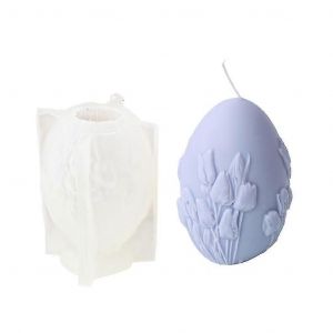 Moules En Résine D'oeuf De Pâques Fleur Boule Bougie Moules En Silicone Pour La Fabrication De Bougies De Bricolage - Neuf
