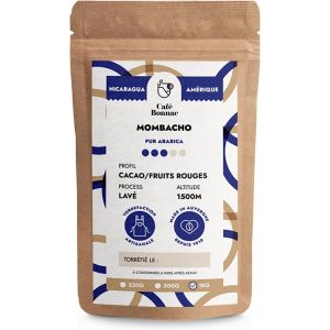 Kalanka-Caf&eacute; Bonnac &iquest; Caf&eacute; En Grain Nicaragua Mombacho 1kg | 100% Arabica Rond Et Gourmand | Notes De Chocolat, Fruits Rouges Et Vanille | Torr&eacute;faction Artisanale | Id&eacute;al Machine &Agrave; Caf&eacute; Grain - Neuf