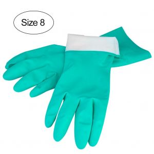 Gants en nitrile resistants aux produits chimiques, aux acides, aux alcalis et a l'huile, gants de nettoyage menagers #8 - Neuf