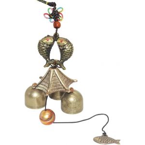 Carillons éoliens en forme de poisson pour l'extérieur, cloches métalliques mignonnes aux tons profonds pour la maison, le jardin, la terrasse, décoration suspendue, cadeau - Neuf