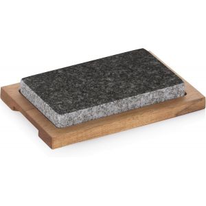 Nouvelhorizonstore-Pierre Chaude Avec Plat De Service, Gril En Pierre, Planche &Agrave; Steak En Pierre De Lave 24 X 16 X 4 Cm, Hot Stone Grill, Country - Neuf