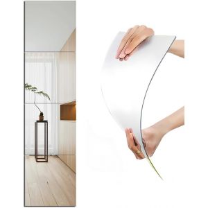 Ulteronixshop-Lot de 4 miroirs autocollants en acrylique pour murs - 35 x 35 cm - HD - Sans verre - Incassables - &Agrave; fixer au mur - Pour maquillage, entra&icirc;nement &agrave; la maison, salle de sport, couloir - Neuf