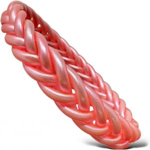 Kalsw-Bracelet Tressé Femme-Jonc Bouddhiste-Rose Bonbon-27 - Neuf