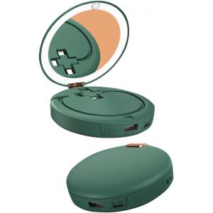 JGD-3 en1 Multifonction Chauffe Main avec Miroir cosm&eacute;tique,5000 mAh Banque de Puissance avec 3 Ports c&acirc;bles de Charge,Chauffe Main 2 Modes de Chauffage 3S Rapide,pour l'ext&eacute;rieur/Cadeaux de No&euml;l - Neuf