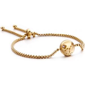 Eryi-Bracelet Zodiaque Doré Charm Bracelet Constellation Réglable - Neuf