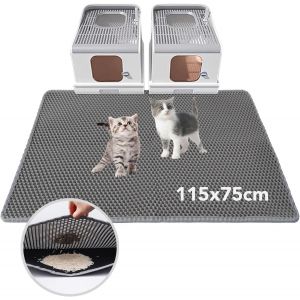 Subzonal-Tapis Litiere Chat Bac &Agrave; Liti&egrave;re Pour Chats, Katzenstreu Matte, Imperm&eacute;able Non Toxique Tapis De Liti&egrave;re Pour Chat, Double Couche En Nid D'abeille Design - Neuf