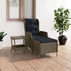 Prolenta Premium - Salon De Jardin 2 Pcs Avec Coussins R&eacute;sine Tress&eacute;e Marron - Neuf