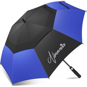 Parapluie De Golf Grande Taille - 62/68 Inch Parapluie Golf Automatique Ouverture Parapluie Grand Et Coupe-Vent Double Canop&eacute;e Pour Homme Femme - Neuf