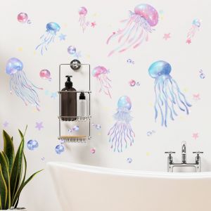 Stickers muraux m&eacute;duses - D&eacute;coration murale sur le th&egrave;me de l'oc&eacute;an pour la chambre et la maison, imperm&eacute;ables et amovibles - Neuf
