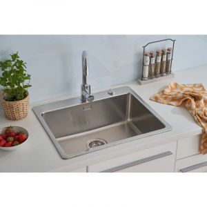 Vier En Acier Inoxydable &eacute;vier &agrave; Encastrer &eacute;vier De Cuisine &eacute;vier En Acier Inoxydable 60x50 - Respekta - Neuf