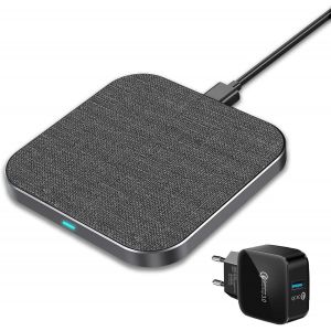 Eryi-15w Chargeur Induction, Qi Chargeur Sans Fil Rapide [Adaptateur Qc 3.0 Inclus] Compatible Avec Iphone 16 15 14 Plus 13 12 11 Xs X 8 Samsung Galaxy Z Flip S25 S24 S23 S22 S21 S20 Note 20 Huawei - Neuf