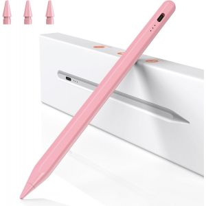 Stylet Compatible Avec Ipad 2018-2025, Stylet Magnétique Haute Précision, Recharge Rapide 15 Min, Rejet De Paume, Sensibilité À L'Inclinaison, Pour Ipad Pro/Air/Mini/6-11 Génération - Rose - Neuf