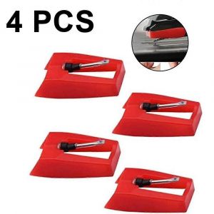 Lot de 4 aiguilles de rechange pour tourne-disque et phonographe - Neuf