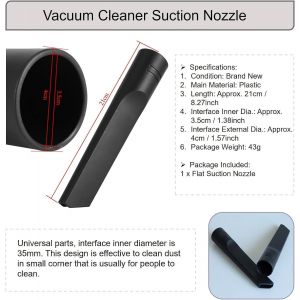 TIANYI-Suceur Plat de 35 mm, Accessoires Universels D'aspirateur &agrave; la Maison T&ecirc;te D'aspiration &agrave; Couture Plate en Plastique Buse Embout Suceur Plat pour Aspirateur pour Le Nettoyage &agrave; la Maison - Neuf