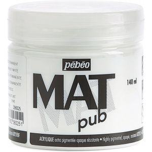Peinture Acrylique Extra Fine et Extra Mate - Blanc permanent -140ml - Neuf