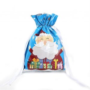 10pcs Noël Party Cadeau Sacs avec cordon de Noël emballage cadeau - Neuf