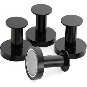 Ensemble de 4 crochets magn&eacute;tiques robustes - aimants en n&eacute;odyme de terres rares pour manteaux,sacs,chapeaux et cl&eacute;s - support mural de style punaise - Neuf