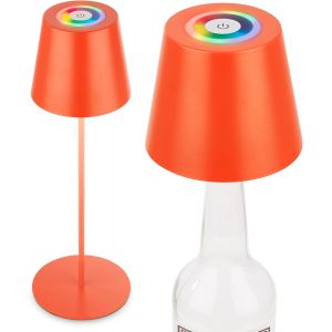 Kalanka-Briloner - Lampe De Table Led Sans Fil 3-En-1 Rgbw Ip44, Tactile, Dimmable, Batterie Et Ampoule Rempla&ccedil;ables, Chevet, Lecture, Camping, Lampe &Agrave; Batterie, 36x12 Cm, Orange - Neuf