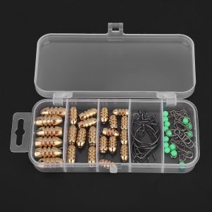 Kit De Plombs De Peche En Laiton, Hamecons, Anneau Pivotant, Perles Lumineuses, Avec Boite - Neuf