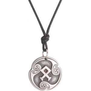Kal-Collier Asatru Avec 24 Runes - Talisman Viking - Pendentif Pa&iuml;en Wiccan - Runes Nordiques Vintage - Amulette Nordique R&eacute;glable - Pour Homme Et Femme - Neuf
