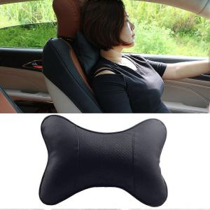 Oreiller de cou de voyage universel pour voiture SUV Oreiller de cou en forme d'os de chien Coussin d'appui-tête confortable Noir - Neuf