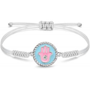 Eryi-Bracelet Corde Femme Original, Pendentif En Émail En Argent 925, Chaîne De Corde Réglable Faite À La Main, Cadeaux De Bijoux Pour Femme - Neuf
