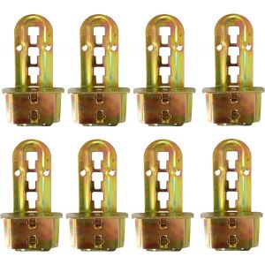 Équerres De Lit Equerre Réglable En Metal Pour Lit Équerre De Fixation Pour Cadre De Lit À Lattes Et Sa Barre Centrale Connecteurs Raccord Pour Meuble Chromé Jaune Lot De 8 - Neuf