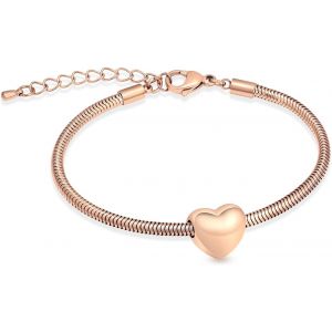 Bracelet Funéraire En Forme De C?ur Pour Cendres Pour Femme En Acier Inoxydable Réglable - Neuf