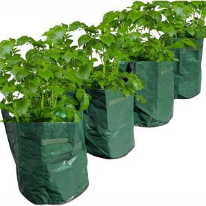 Lot de 4 X Légume Pomme de Terre Plante Sac Cultivez Votre Propre Jardin Patio Serre Réutilisation Tonneau avec Trous de Drainage - Neuf
