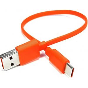Type-C Câble de charge compatible avec JBL Charge 4, Flip 5, Pulse 4, JR POP, Endurance Peak, JBLCHARGE4BLKAM pour casque Bluetooth sans fil (1 m/orange) - Neuf