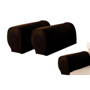 Housses Extensibles Imperm&eacute;ables Pour Accoudoirs De Canap&eacute; - Protections Amovibles En Cuir Pu - Lot De 2 - Neuf