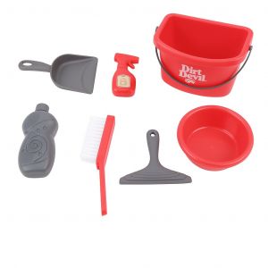 Dirt Devil Jouet de m&eacute;nage &iquest; Set de 7 Pi&egrave;ces avec Seau, Brosse, Spray, Grattoir et Accessoires &iquest; Jeu &eacute;ducatif pour Enfant d&egrave;s 3 Ans - Neuf