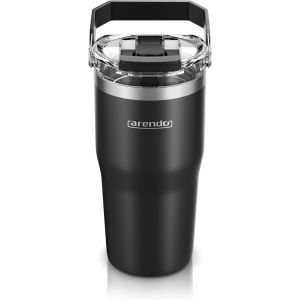 Kalanka-Arendo Gourde Isotherme, Bouteille Isotherme Sans Bpa, Gourde Inox 600 Ml Double Paroi, Thermos Isotherme En Acier Inoxydable, Bouteille D'eau En Acier, 12 H Froid Et 6 H Chaud, Gourde 600ml - Neuf