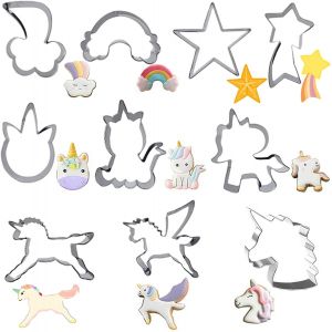 Jexnovashop-10 Pi&egrave;ces Emporte Piece Biscuit, Emporte-Pi&egrave;ces Licorne, D&eacute;coupoirs &Agrave; Biscuits En Inox, Moule Licorne, Kit De Licorne Emporte-Pi&egrave;ces, Pour Enfant Diy Motift De Biscuit Et D&eacute;coration De G&acirc; - Neuf