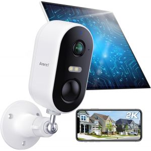 KALANKA-2K Cam&eacute;ra Surveillance WiFi Ext&eacute;rieure sans Fil, Cam&eacute;ra avec Panneau Solaire, 24/7, Pan/Tilt, D&eacute;tection de Mouvement/Son, Vision Nocturne, Suivi Automatique, Audio Bidirectionnel, Alexa - Neuf