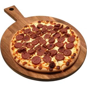 Checarzhn--No1-Pelle A P Bois Bois D'acacia Planche Apero Pelle A P 30 Cm Planche P 30 X 40 X 1.5cm Plateau Bois Rond P Steak Sushi Gâteau Assiette À Dîner Planche À Découper En Bois Anti-Calcaire - Neuf