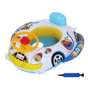 Bouee De Natation Gonflable En Forme De Voiture Pour Bebe, Avec Pompe - Neuf